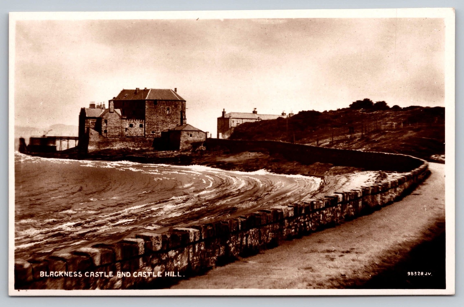 Blackness Castle UK RPPC Postcard Castle Hill Valentine’s Real Photo Scotland