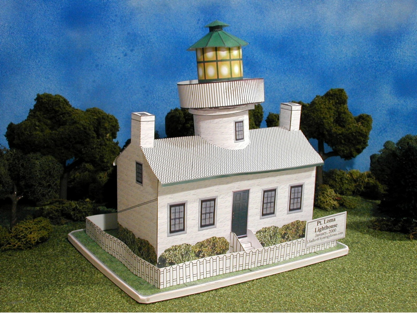 Pt Loma Lighthouse – Photorealistic – Paper Model Project Kit