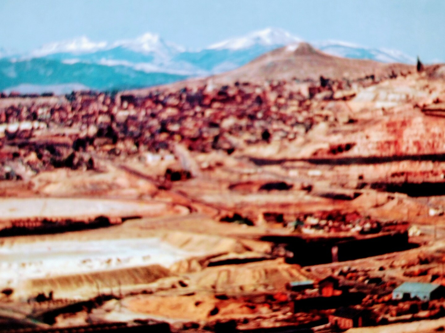 PHOTO POST CARD AERIAL VIEW BUTTE MONTANA
