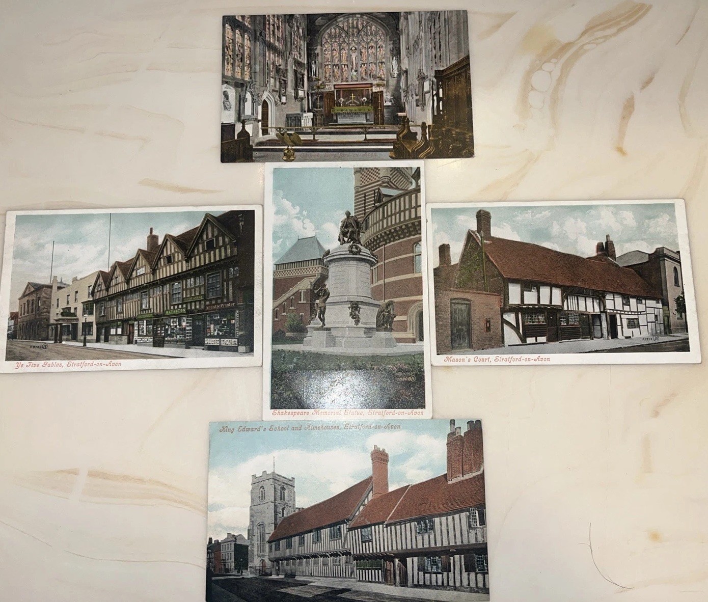 Valentines Series Post Cards Lot Of Five Printed In Great Britain In Color