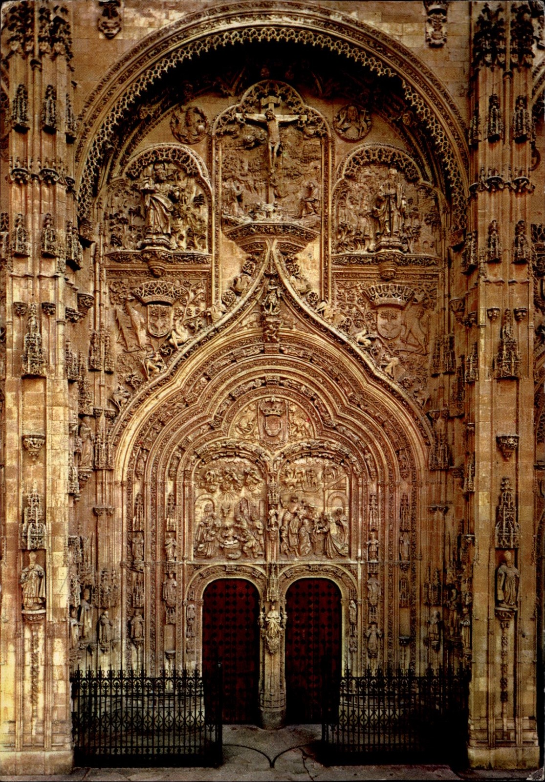 Cathedral Gate Salamanca Castile and Leon Spain vintage postcard b822