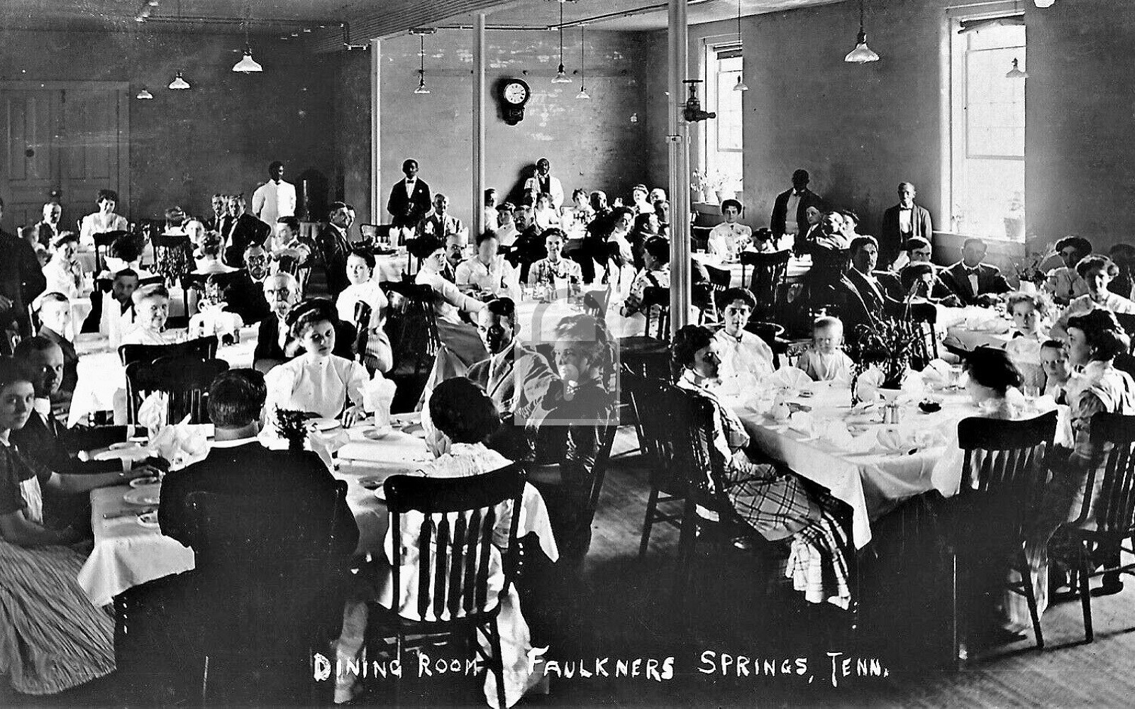 Interior View Hotel Dining Room Faulkner Springs Tennessee TN – Reprint