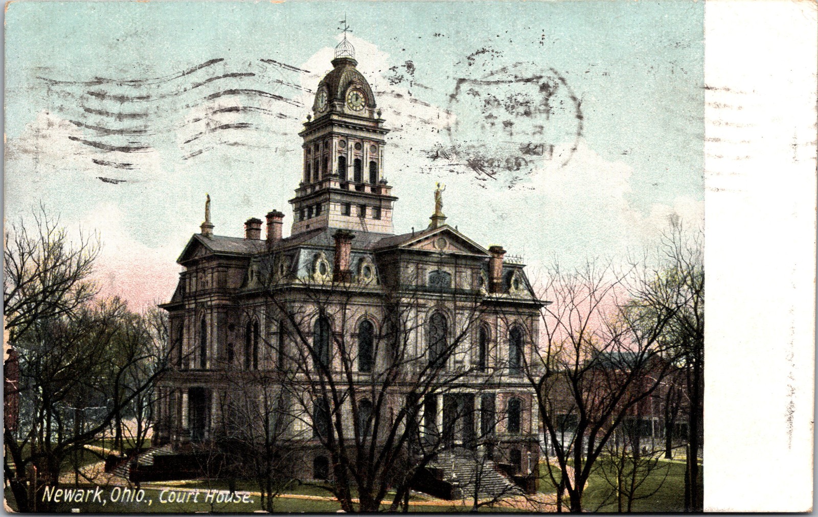 Postcard OH Newark Court House 1909