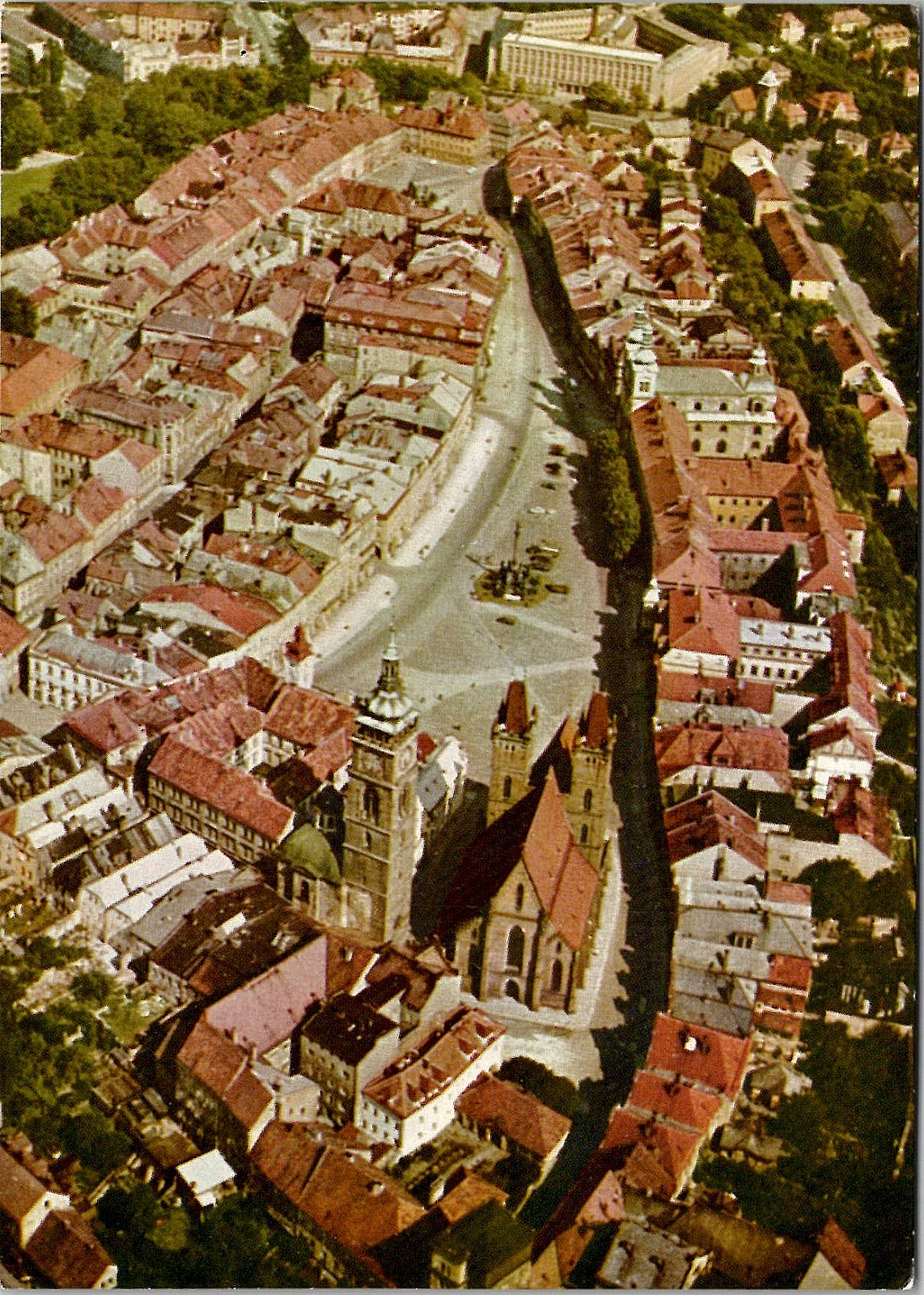 Zizka’s Square ~Hradec Kralove ~Eastern Bohemia ~Czechoslovakia (Czech Republic)