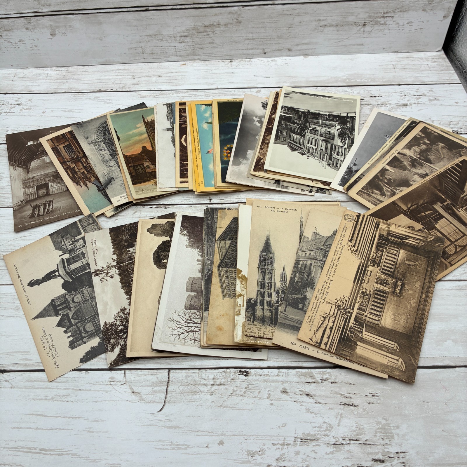 Vintage European Postcards Lot (35+) Antique Foreign Landmarks Paris France Cath