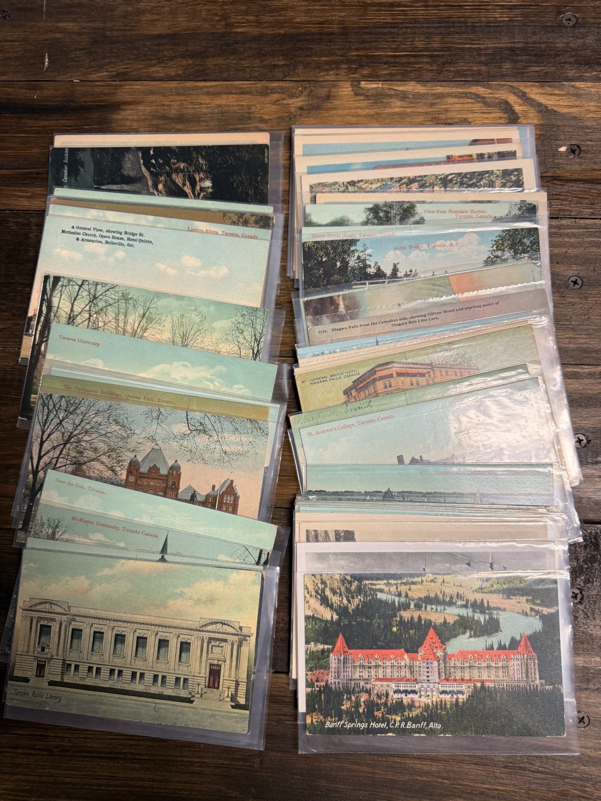 Vintage Lot of 50 Canada Postcards, Pre-Linen Old Antique Mixed Cards H