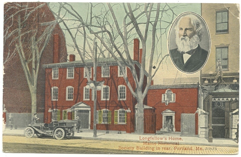 Portland Me Longfellow Home 1906 Historical Society Bldg Antique Postcard Me