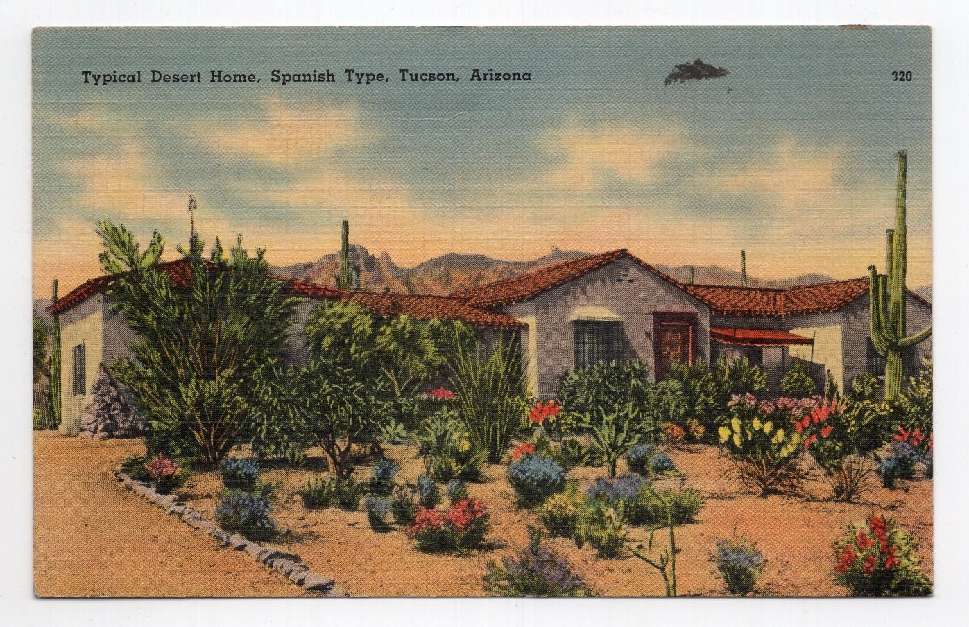 1940s? Linen – CLOSEOUT – Spanish Type Desert Home – Tucson, Arizona