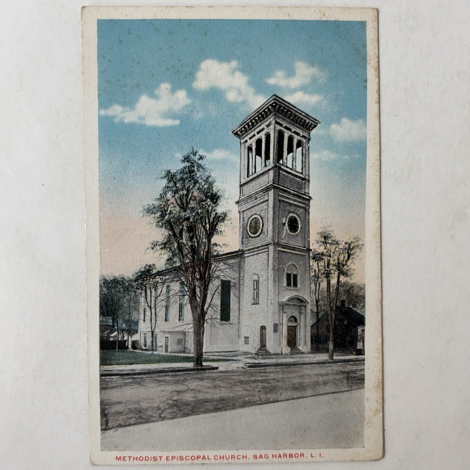 Methodist Episcopal Church Sag Harbor Long Island NY Suffolk Co Antique Postcard