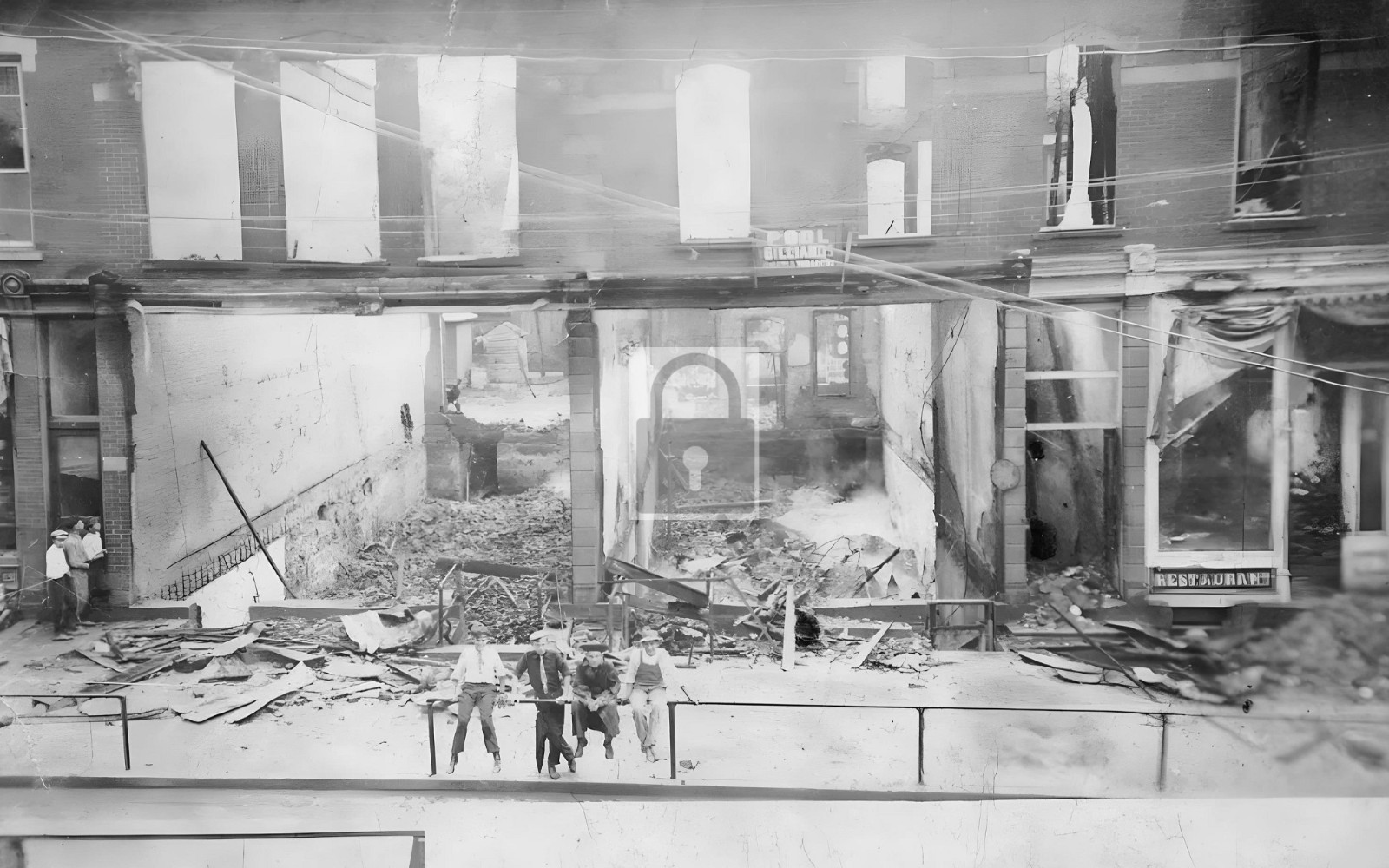 Pool & Billiard Hall Fire Bellville Ohio OH – Reprint