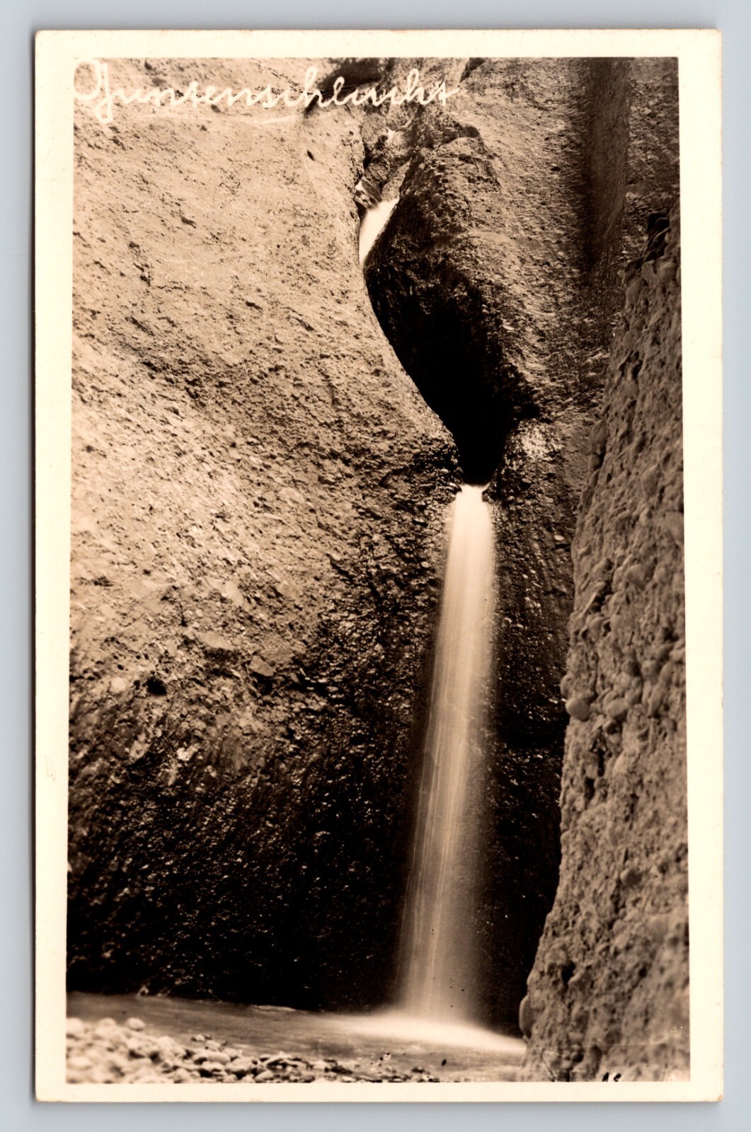 c1945 RPPC Beautiful Waterfall Sender Calls It A Poor Picture VINTAGE Postcard