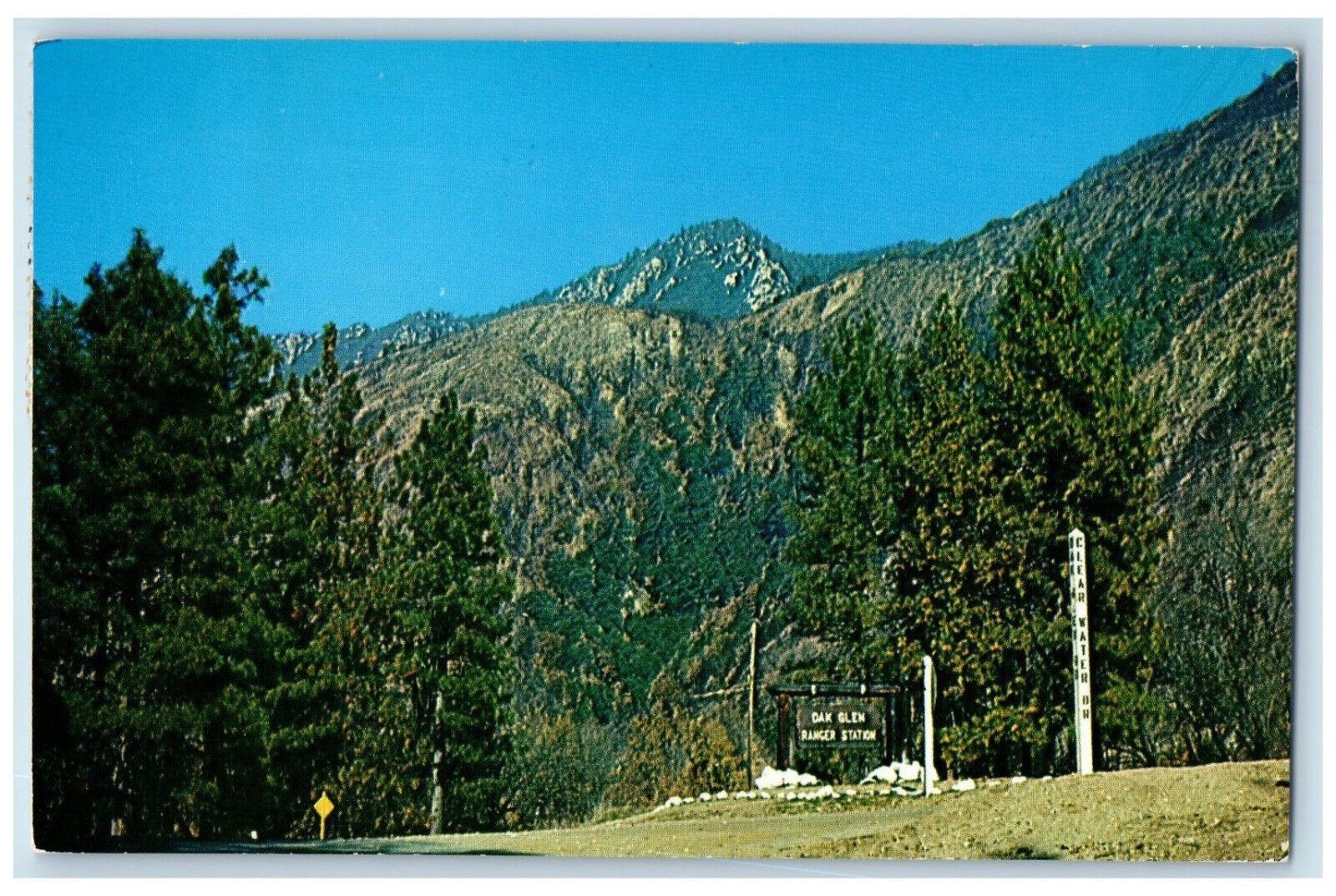 1960 Oak Glen Ranger Station Mountain Yucaipa Redlands California CA Postcard