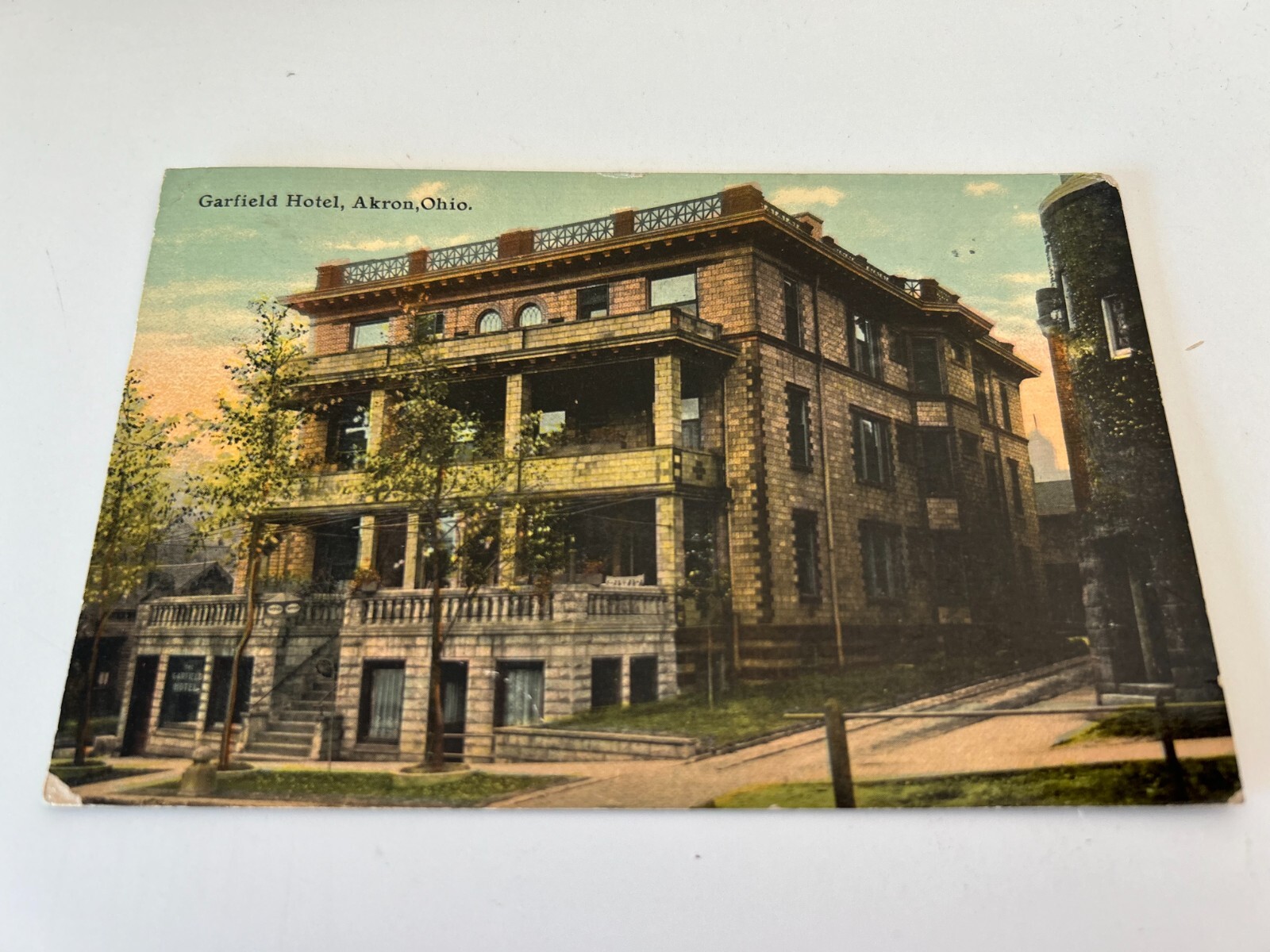 Garfield Hotel Akron Ohio Postcard