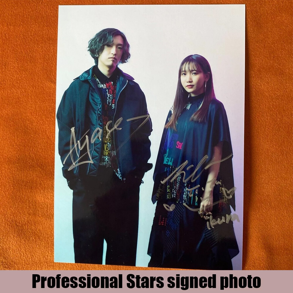 YOASOBI GROUP Autographed Signed Photo 4*6 J-POP COLLECTION PhotoCard #Nice