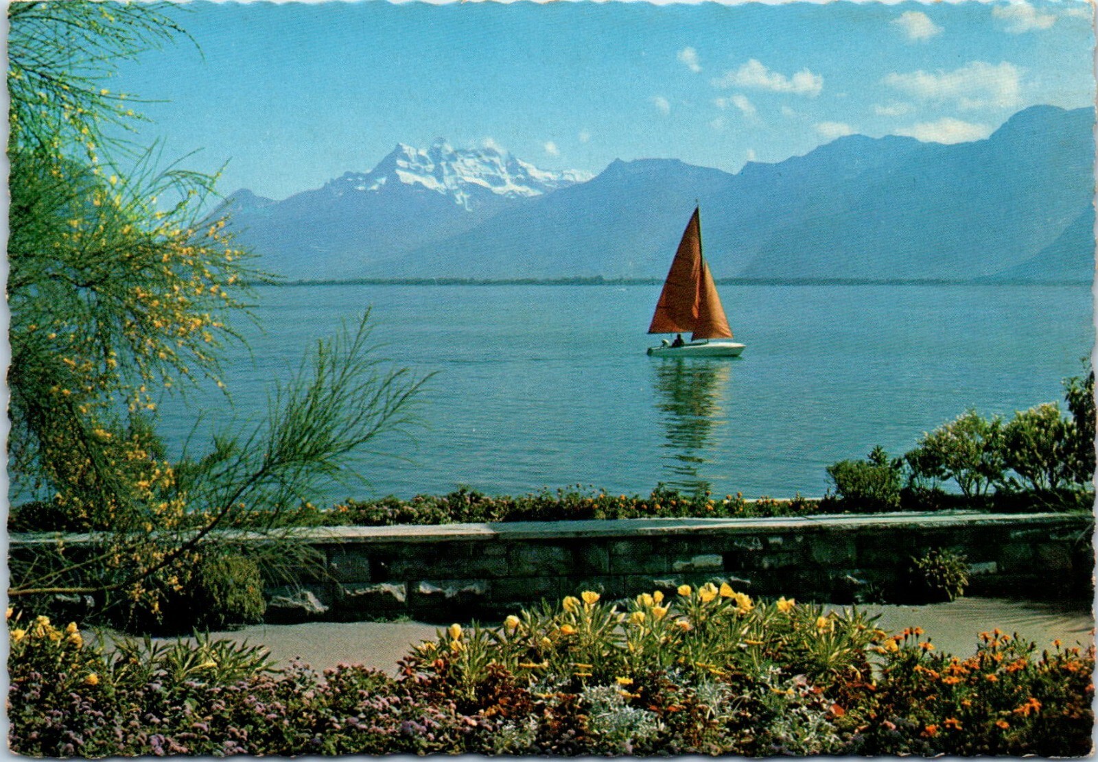 Lake Geneva and the Dents du Midi Mountains, Switzerland Postcard