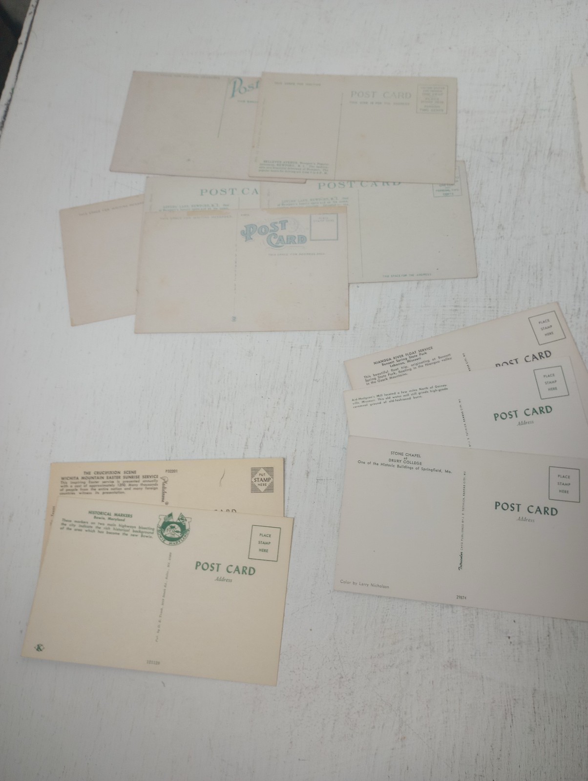 Vintage State Post Card Mixed Lot (x22) Unused