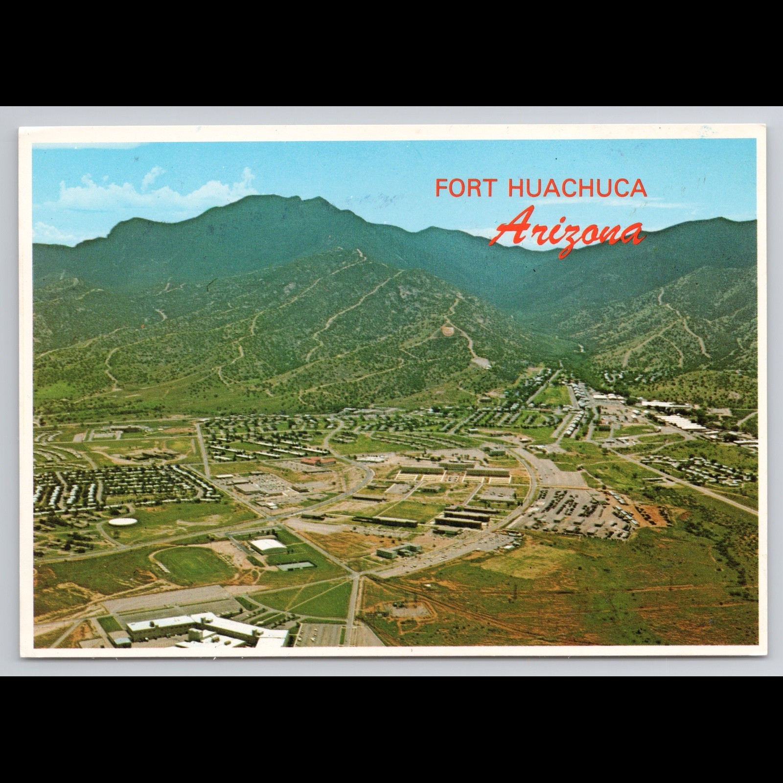 Vintage Fort Huachuca Arizona Postcard Unposted Base Scenic View Collectible