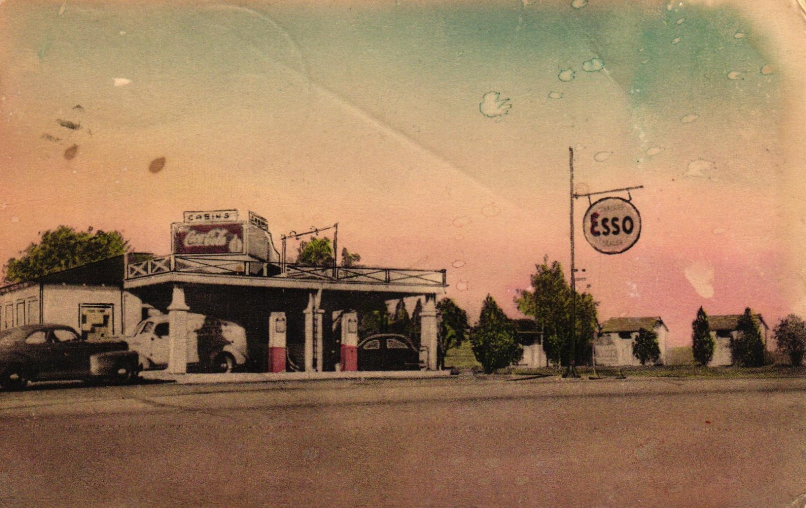 Lincoln Highway Pennsylvania – Whispering Pines Esso Gas Station 1950 Lancaster