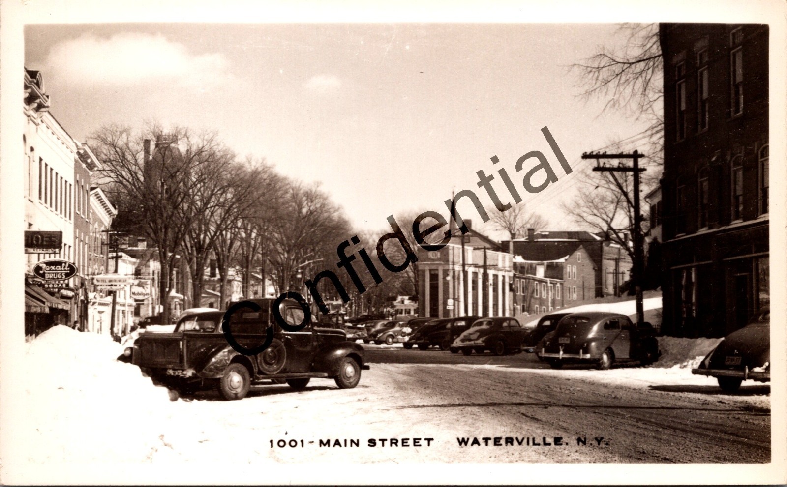 Real Photo View Of Main Street At Waterville NY Oneida County New York RPPC Y633
