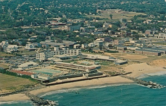 Aerial View of West End and Long Branch, New Jersey vintage c.1950s-60s unposted