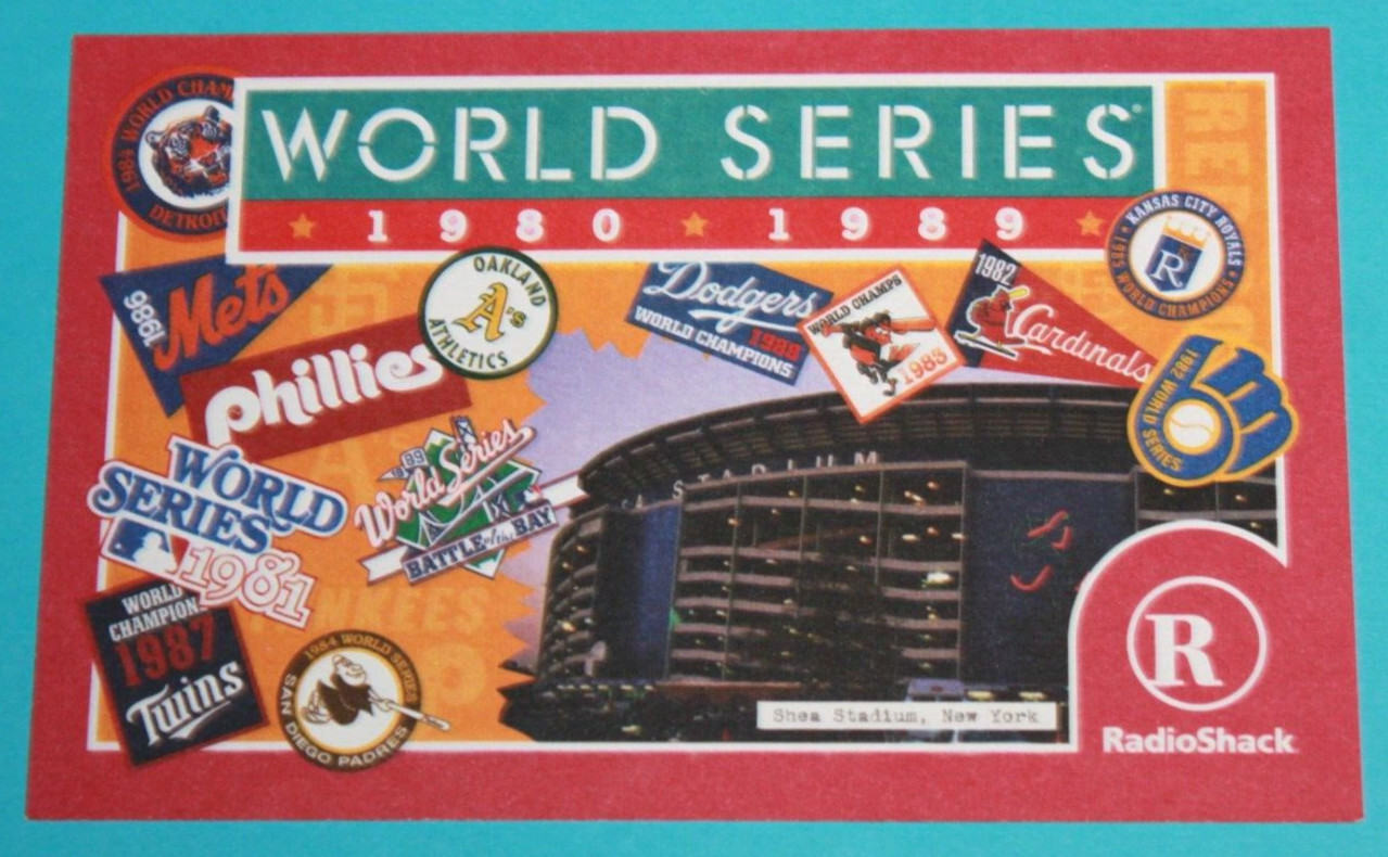 Vintage Radio Shack World MLB World Series Postcard 1980 – 1989