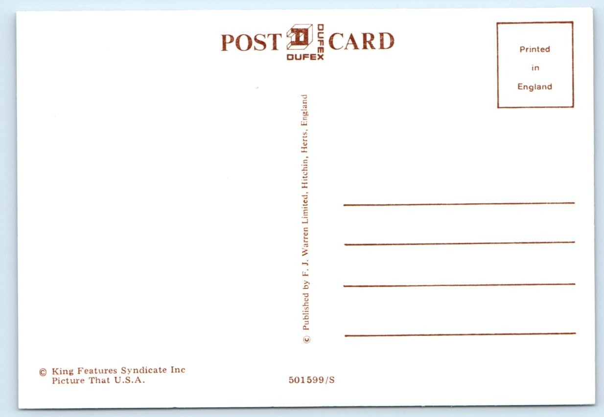 Popeye silver foil metallic 4×6 Postcard