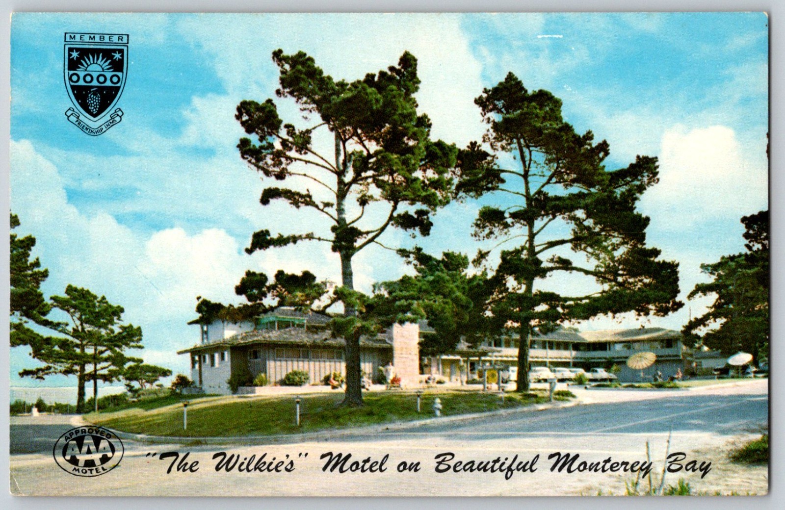 CA PACIFIC GROVE WILKIE’S MOTEL~Monterey Bay ROADSIDE c1960s Postcard
