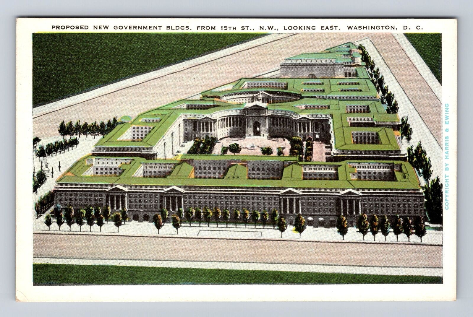 Washington DC, Proposed New Government Buildings, Vintagecard