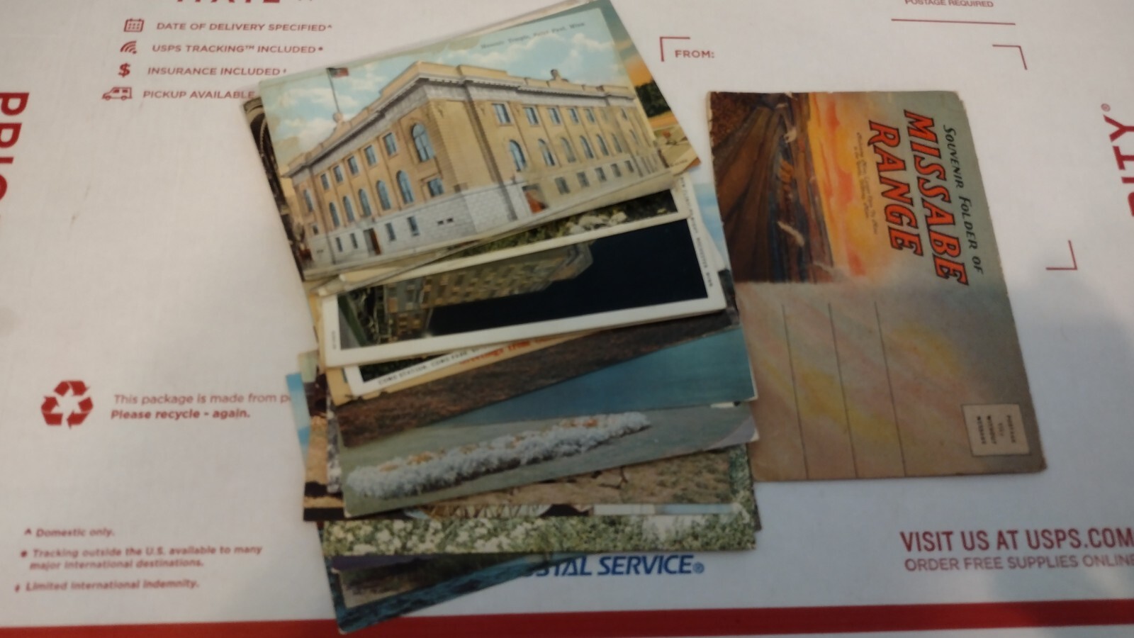 Minnesota Minn State Postcard Lot of 27 1900’s to 1970’s Green Franklin Stamp
