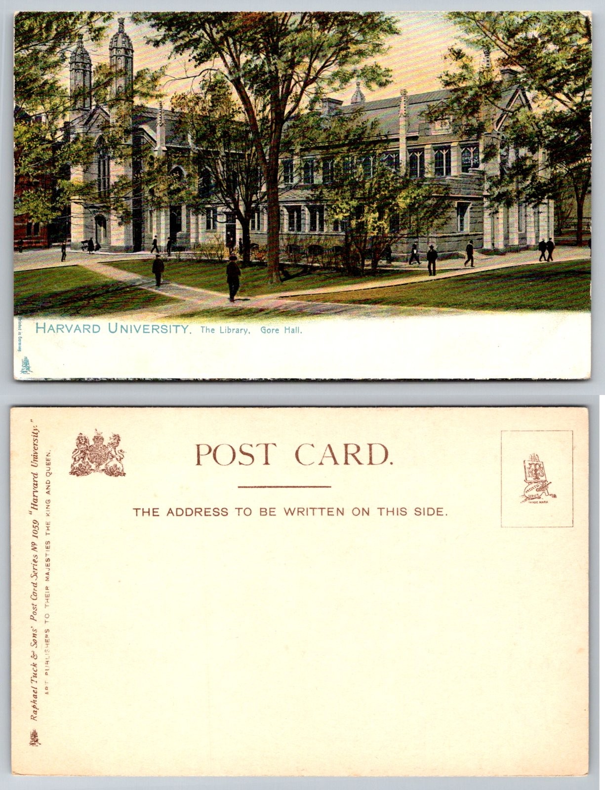 Harvard University Gore Hall Library Cambridge Massachusetts Raphael PB208-W