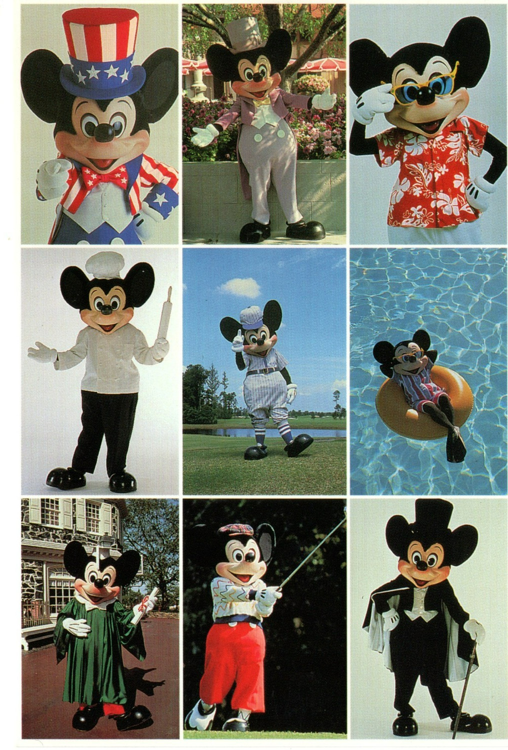 Mickey Mouse Multi‑View Postcard Mickey’s Florida Collection WDW 1990s Unused