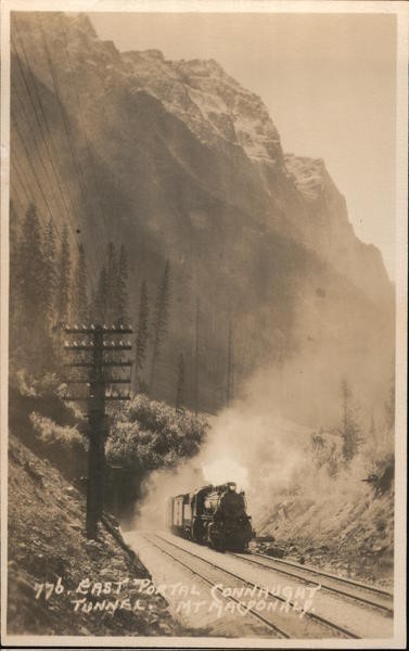 Canada 776. East Portal Connaught Tunnel, Mt Macdonald Scenic Railroad RPPC