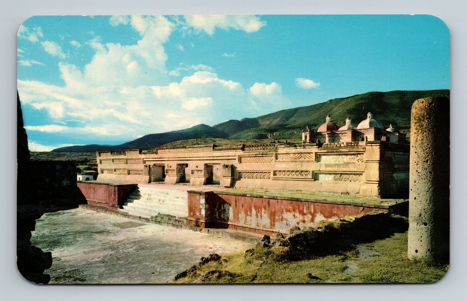 Ruins of a Zapotecan Temple at Mitla Oaxaca MX Mexico Vintage Postcard