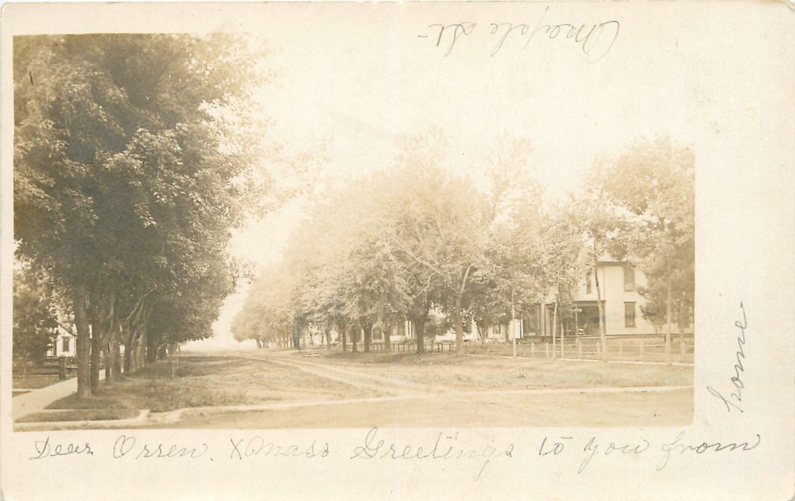 1906 Maple Street, Odebolt, Iowa Real Photo Postcard/RPPC