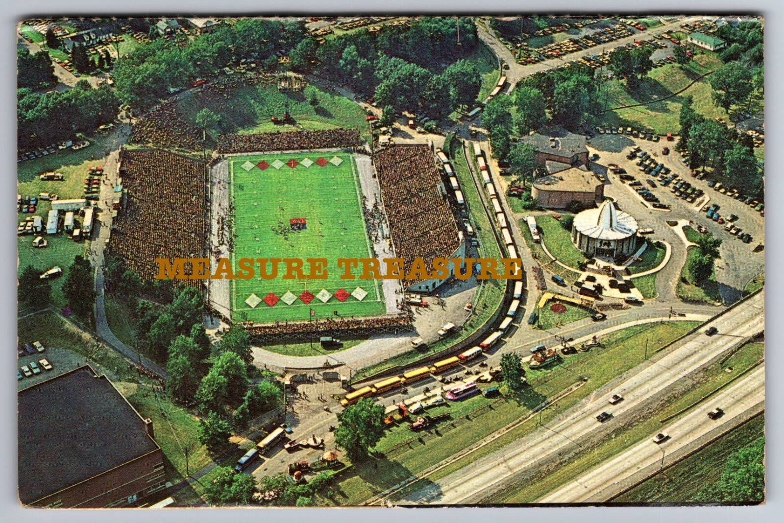 C.1970’s CANTON, OH OHIO FAWCETT STADIUM PRO FOOTBALL HALL OF FAME Postcard P86