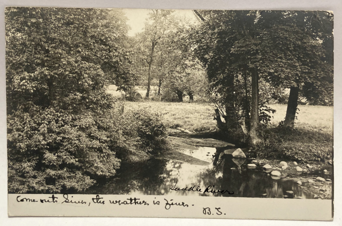 1907 RPPC Saddle River, New Jersey NJ Vintage Real Photo, Matte Postcard