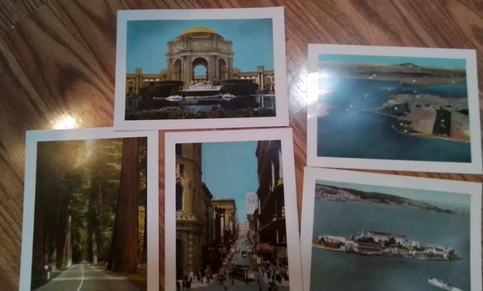 Vintage 1940s Set of 7 San Francisco Scenic Jumbo Postcards and Envelope