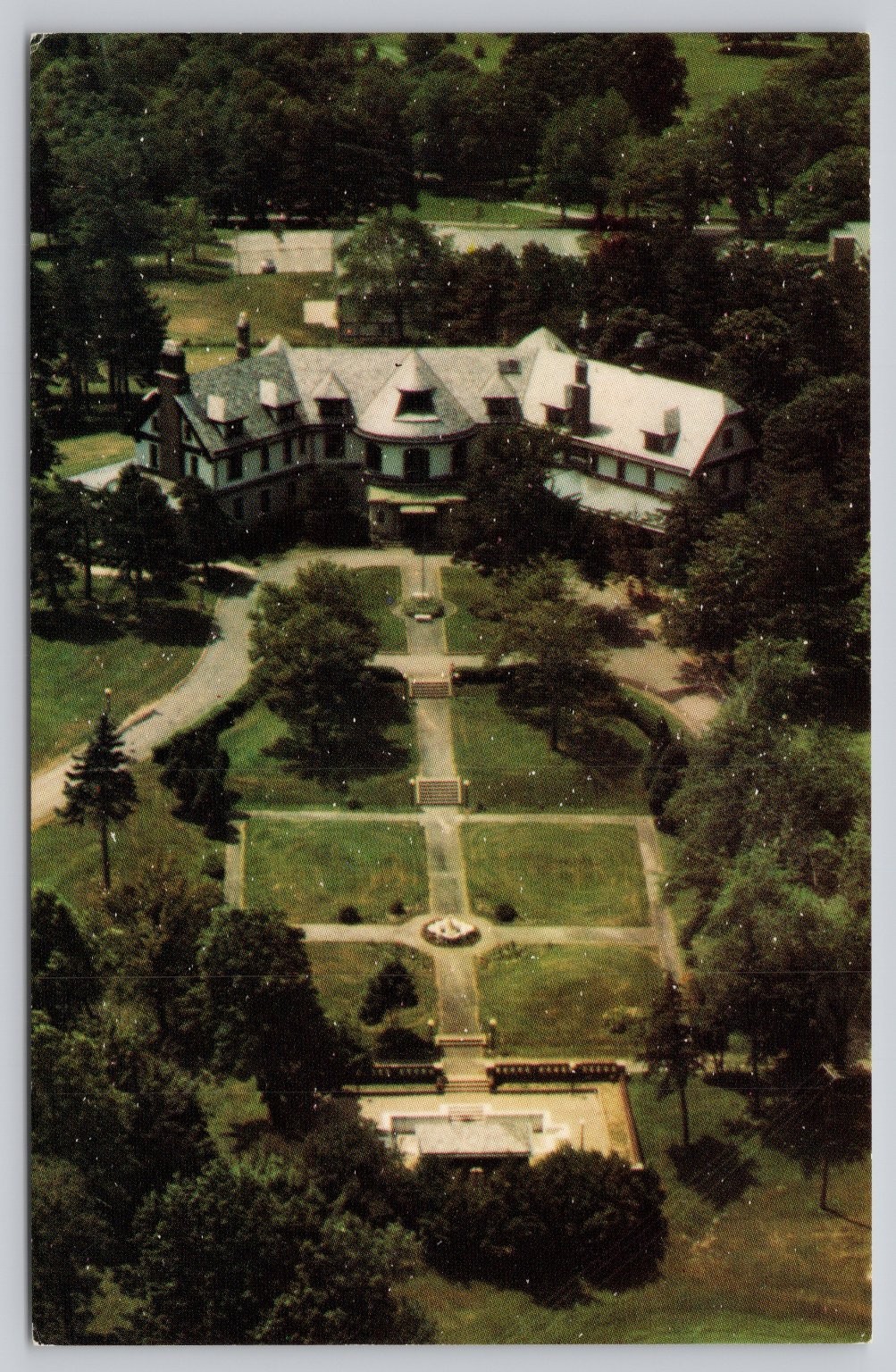Linden Hall Dawson PA Mansion United Steelworkers America Postcard