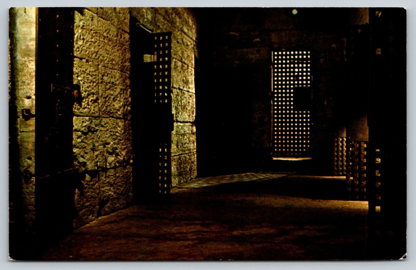 Historic Jail and Museum 1859 Postcard Independence Missouri Bars Interior View