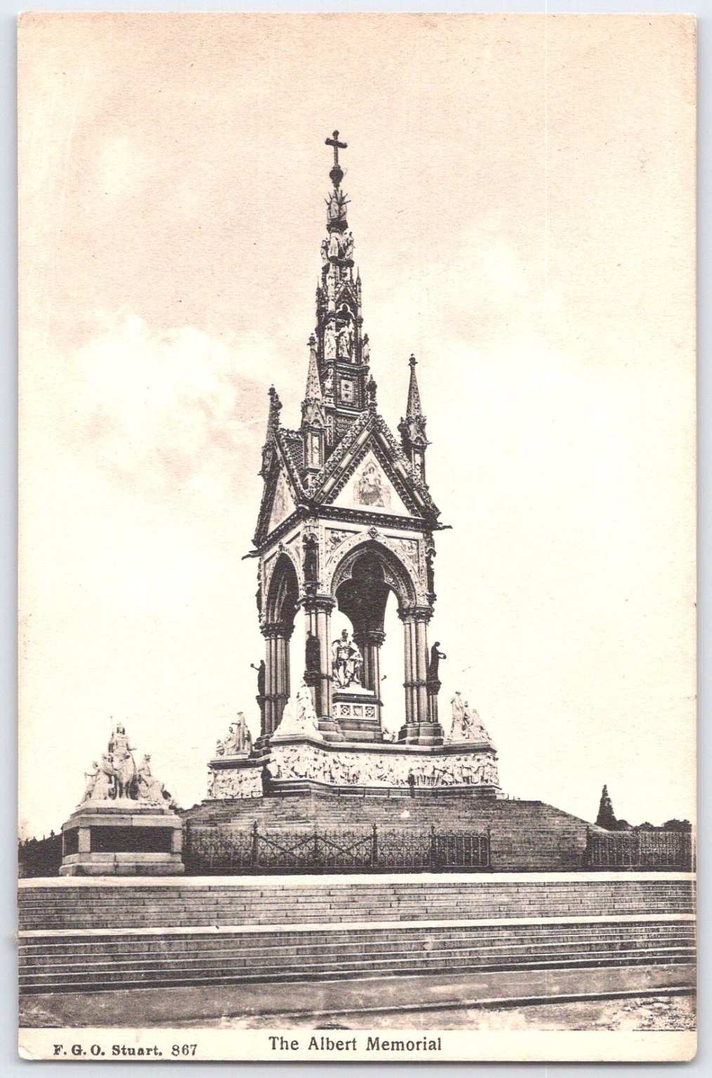 Antique F.G.O. Stuart The Albert Memorial London Postcard