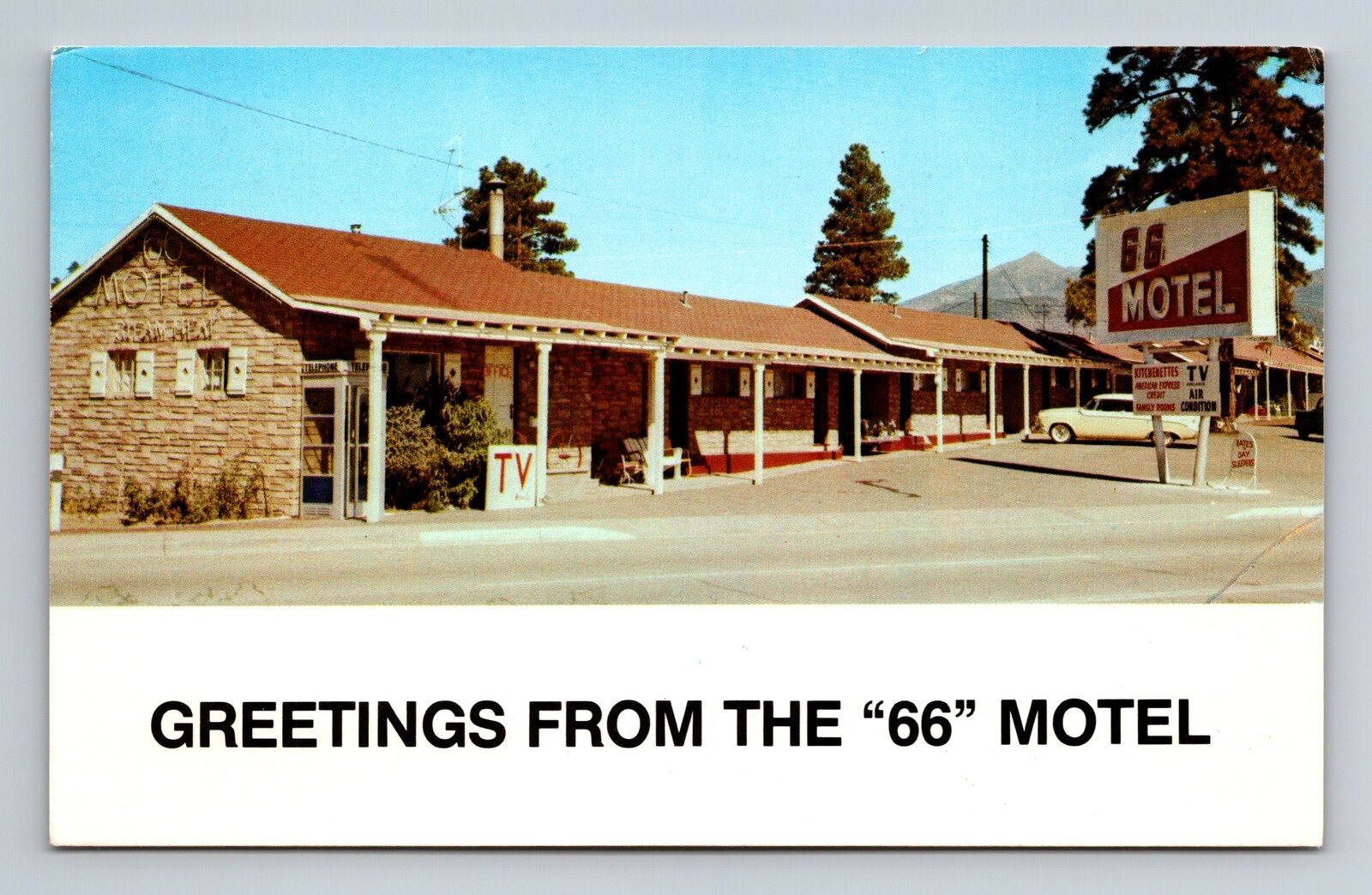 66 Motel Route 66 Flagstaff,AZ Coconino County Arizona Vintage Postcard