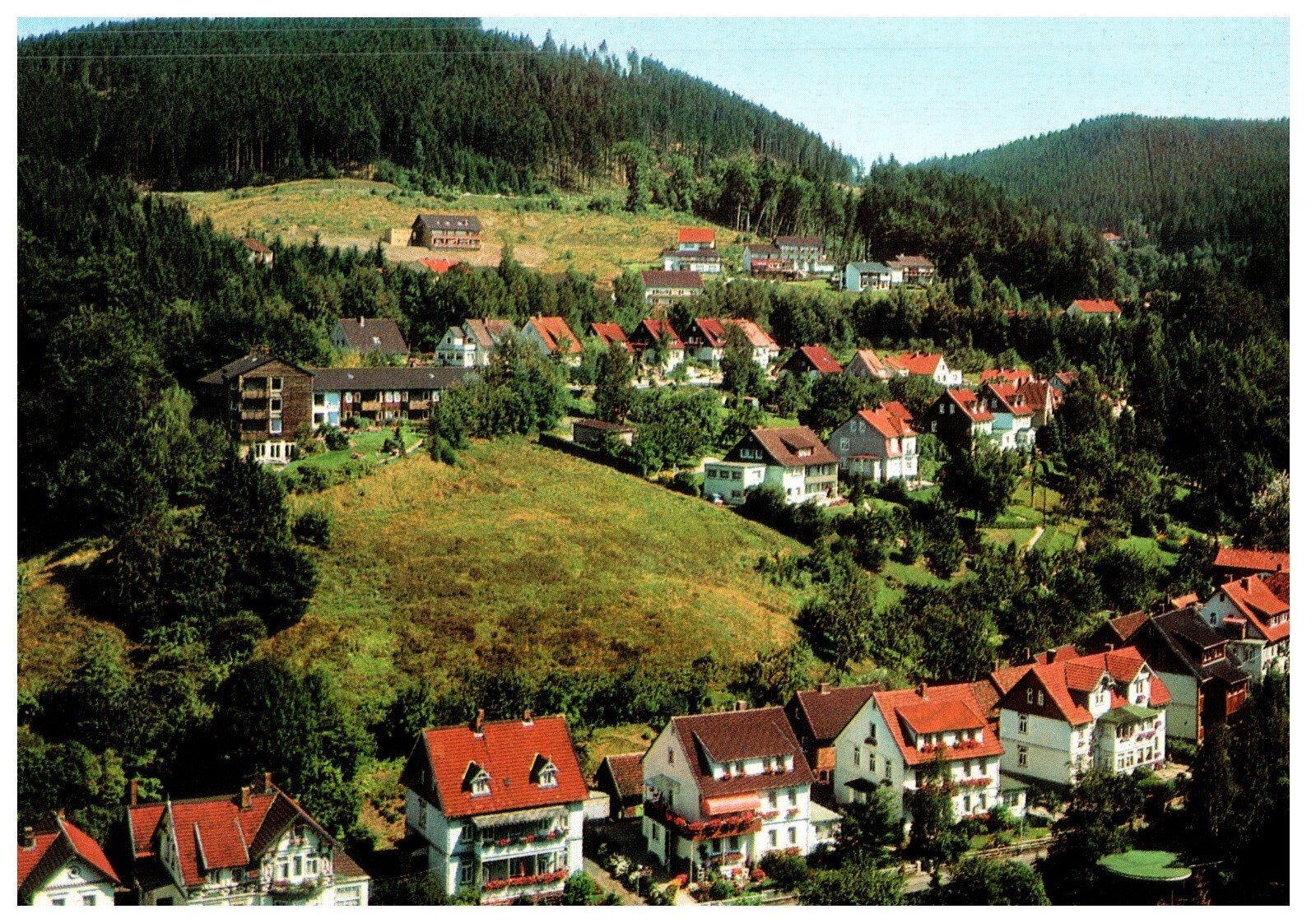 POSTCARD VTG Bad Grund Lower Saxony Germany Aerial 5 !