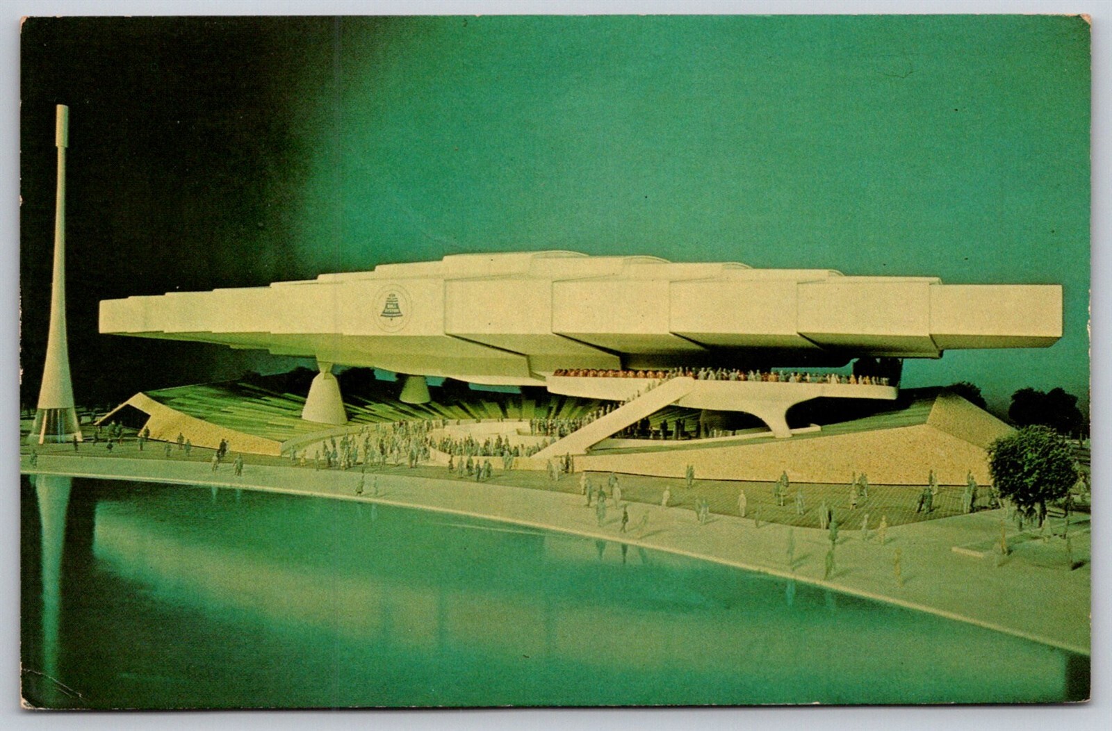 NY Worlds Fair 1964 65 Postcard The Bell System Pavilion Artist Concept