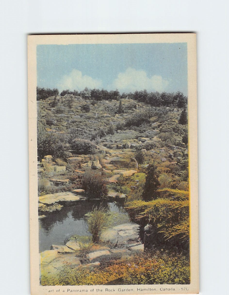 Postcard Part of a Panorama Rock Garden Hamilton Ontario Canada North America