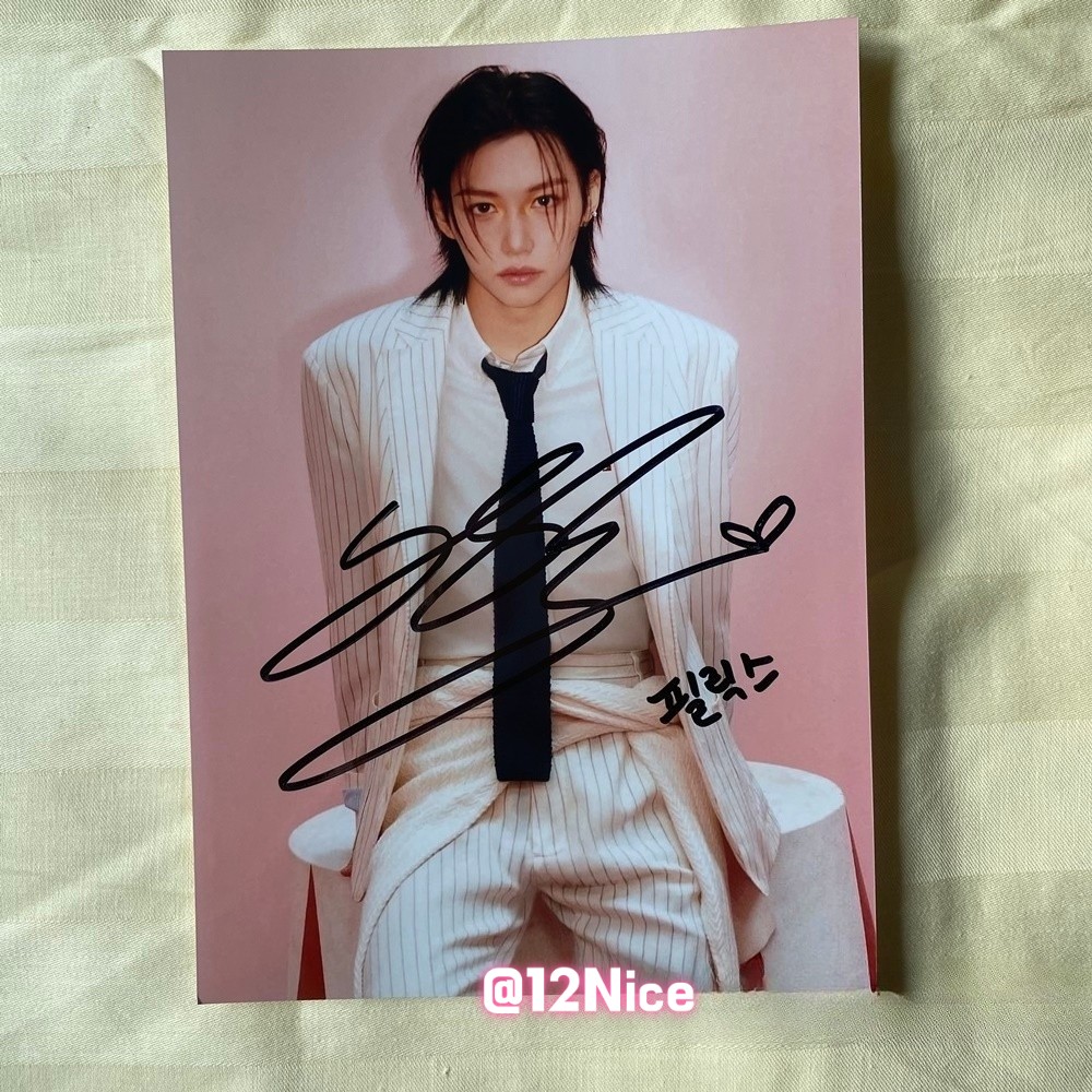 SALE STRAY KIDS Felix Autographed Signed Photo 4*6 K-POP Collectibles 2025 #Nice