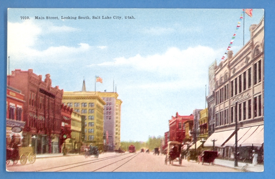 UTAH – MAIN STREET LOOKING SOUTH SALT LAKE CITY PC 166