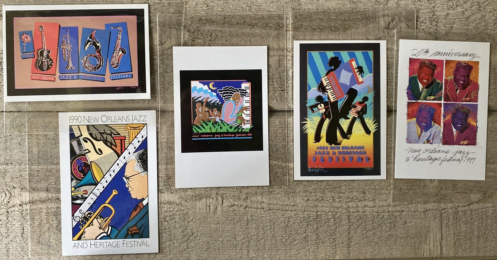 New Orleans Jazz Fest Vintage Postcards 1980-1990 New Set/11