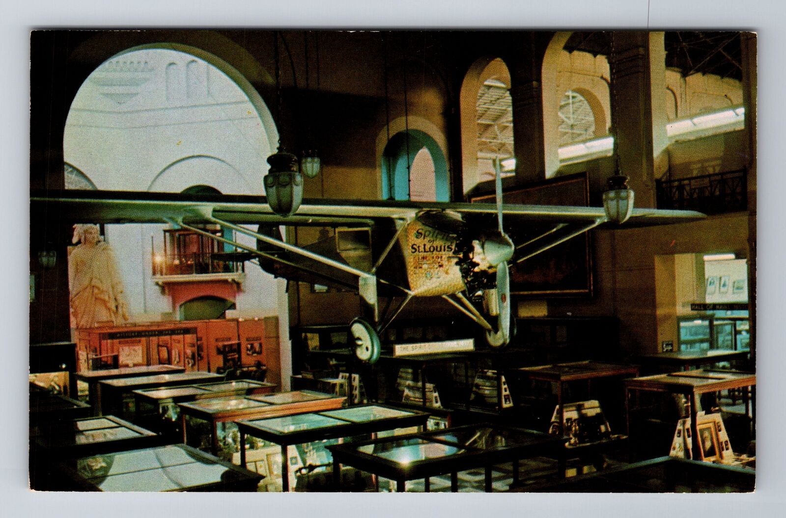 Washington DC, Spirit of St Louis, Charles Lindbergh Plane, Vintage Postcard