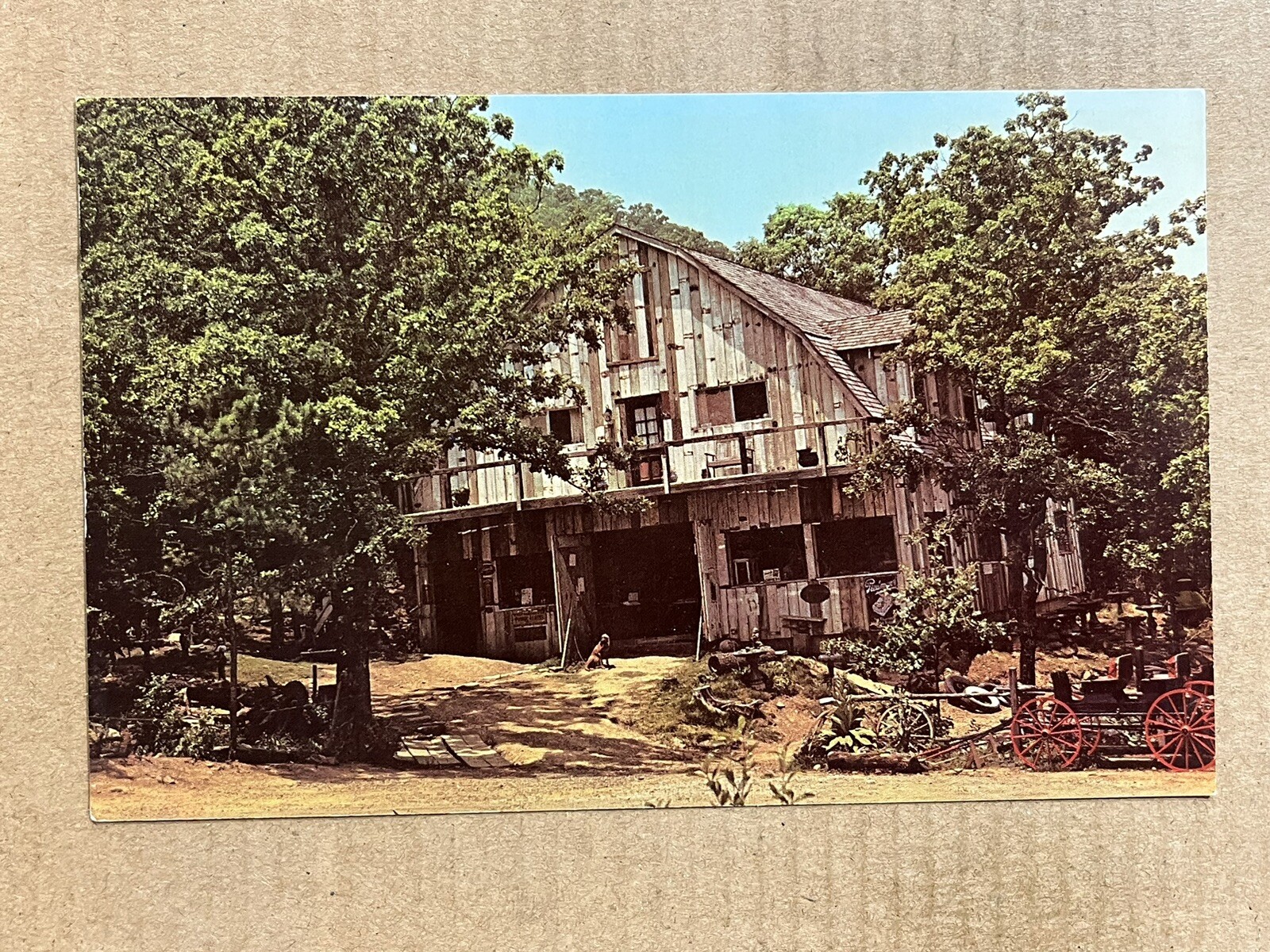 Postcard Morrilton AR Arkansas Petit Jean Mountain Wood N’Stuff Roadside Store
