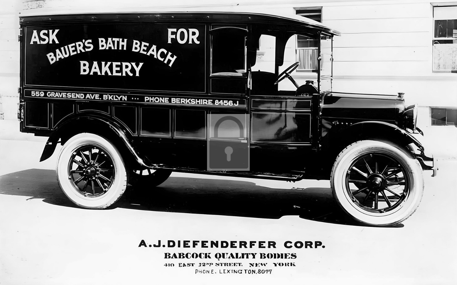 Bauer’s Bath Beach Bakery Truck Brooklyn New York NY – Reprint